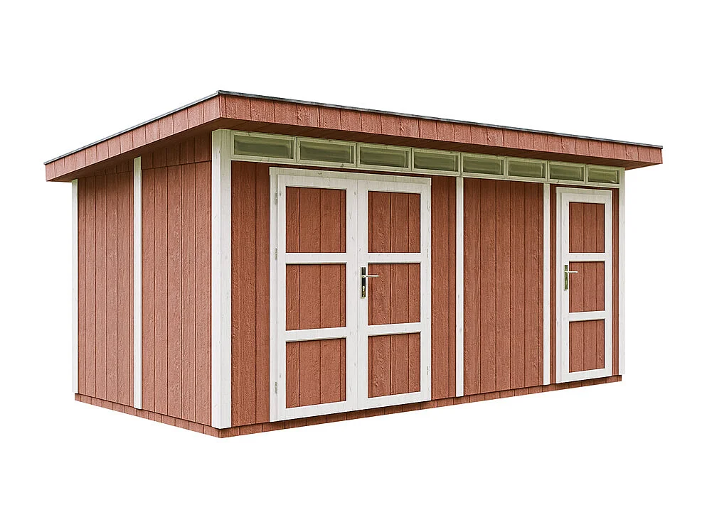 Abri de jardin qualité premium - 8.52+2.95 m² - cabane de jardin exterieur cabane de jardin exterieur - garage moto exterieur - M905C-REDWOOD RED
