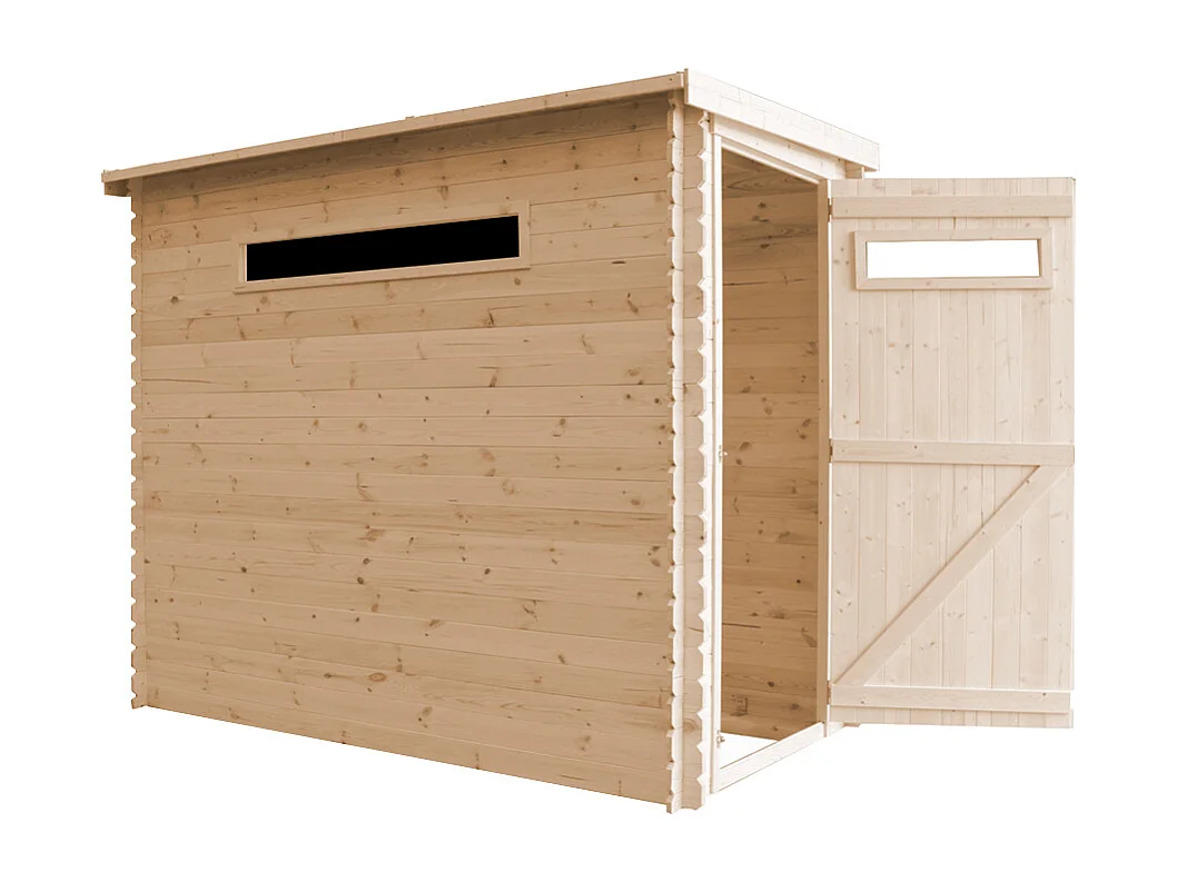 Abri de jardin en bois AVEC SOL TRAITÉ-  l239xL144xH198 cm/2.63 m2 -  TIMBELA M306A+M306G