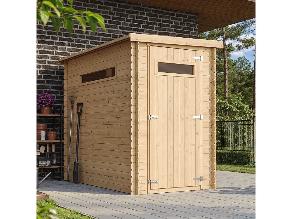 Abri de jardin en bois avec sol traité -  l239xL144xH198 cm/2.63 m2 - M306A+M306G