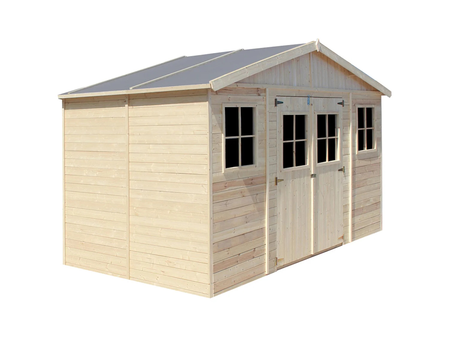 TIMBELA M332 - Tuinhuis van natuurlijk hout - H246x418x220 cm/8 m²