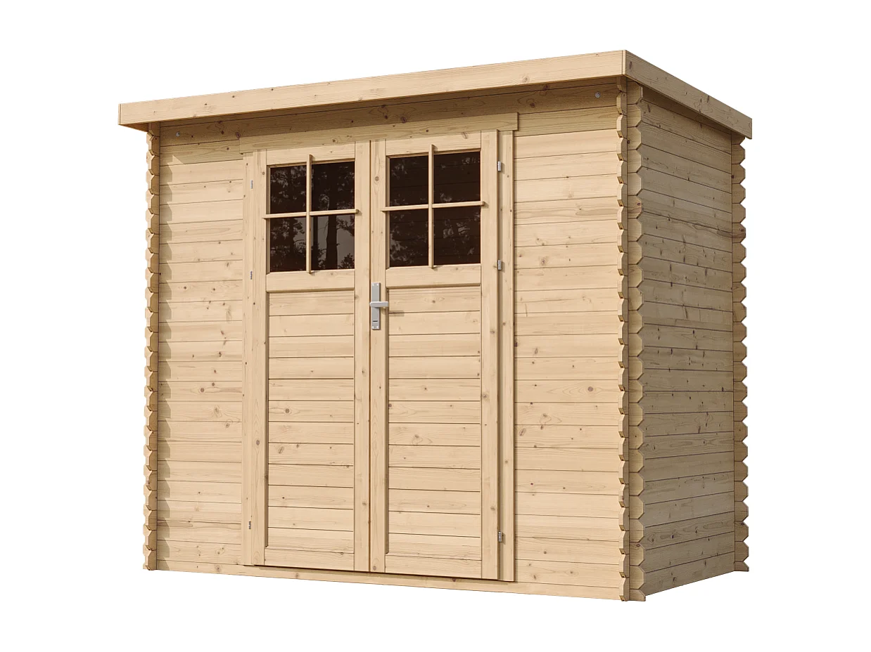 Holzhaus Gartenhaus mit hochwertige abschließbare Tür - B239xL142xH200 cm/ 2,63 m2 - TIMBELA M310F