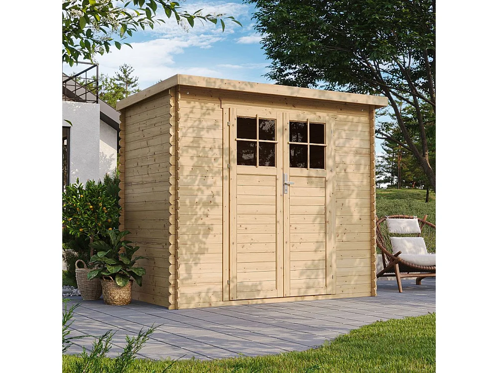 Abri de jardin en bois - porte verrouillable de haute qualité - 2.63 m2 - M310F