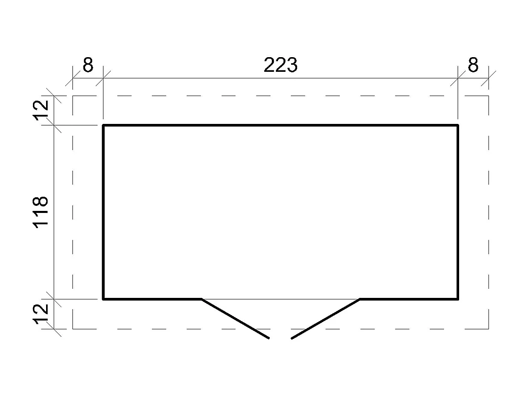 Domek ogrodowy - 239 cm x 142 cm - M310F