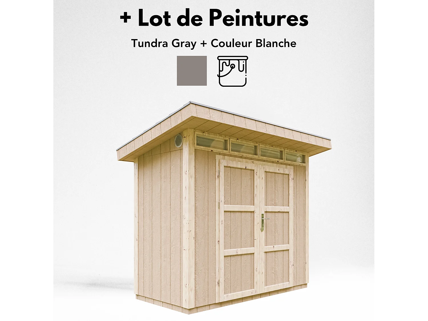 Gartenhaus premium qualität mit boden und bitumenfliesen - 3m² / B161xL294xH239 cm - M901A-TUNDRA GREY