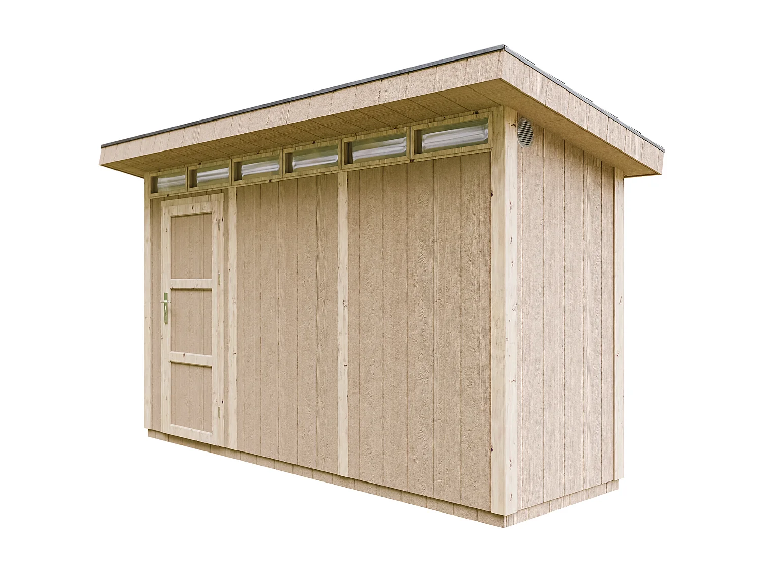 Gartenhaus premium qualität mit boden und bitumenfliesen - 4.3m² / B161xL411xH239 cm - M902-REDWOOD RED