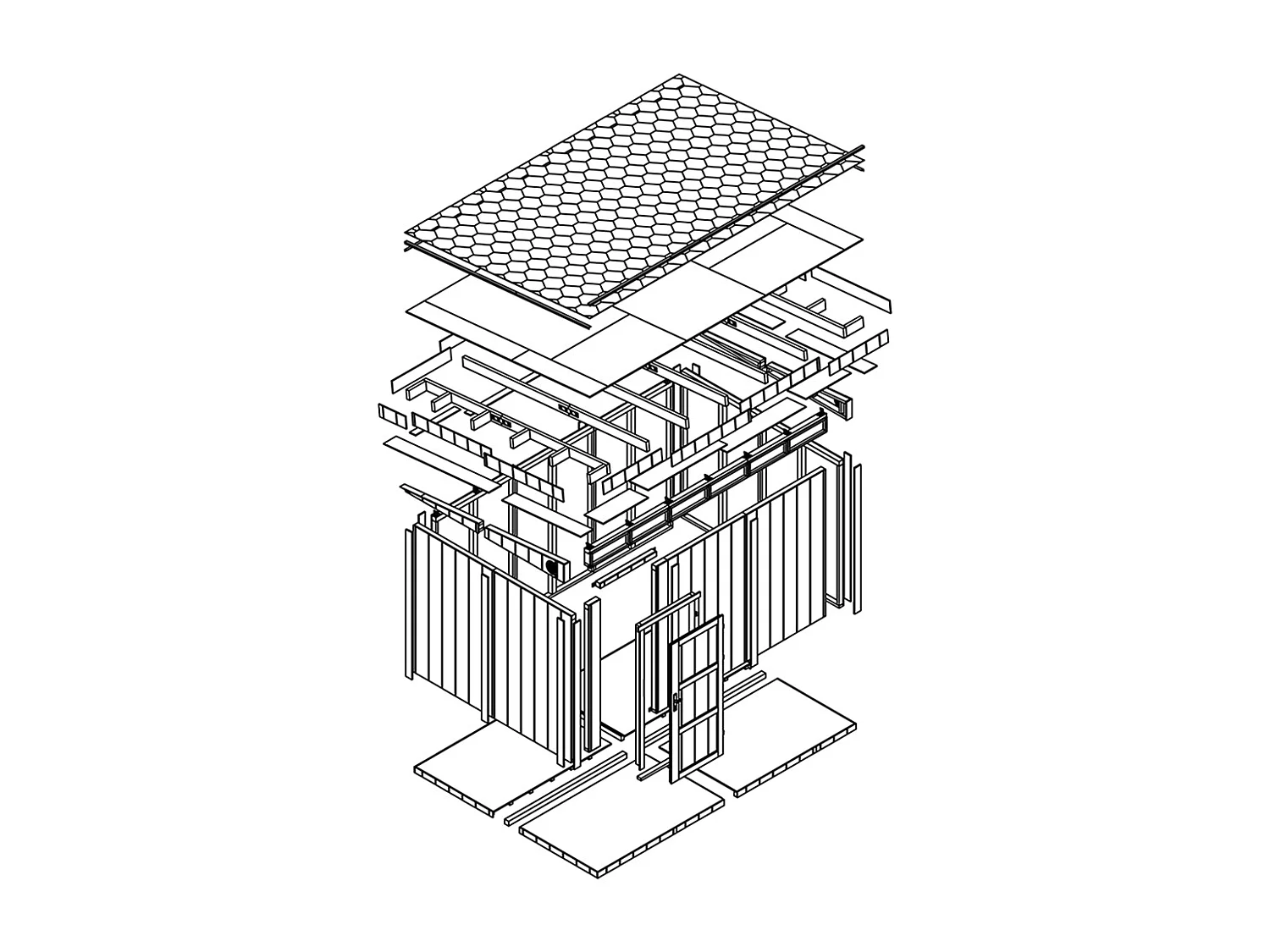 Abri de jardin qualité premium - 9m² / L412xL279xH237 cm - M904-CAVERN STEEL