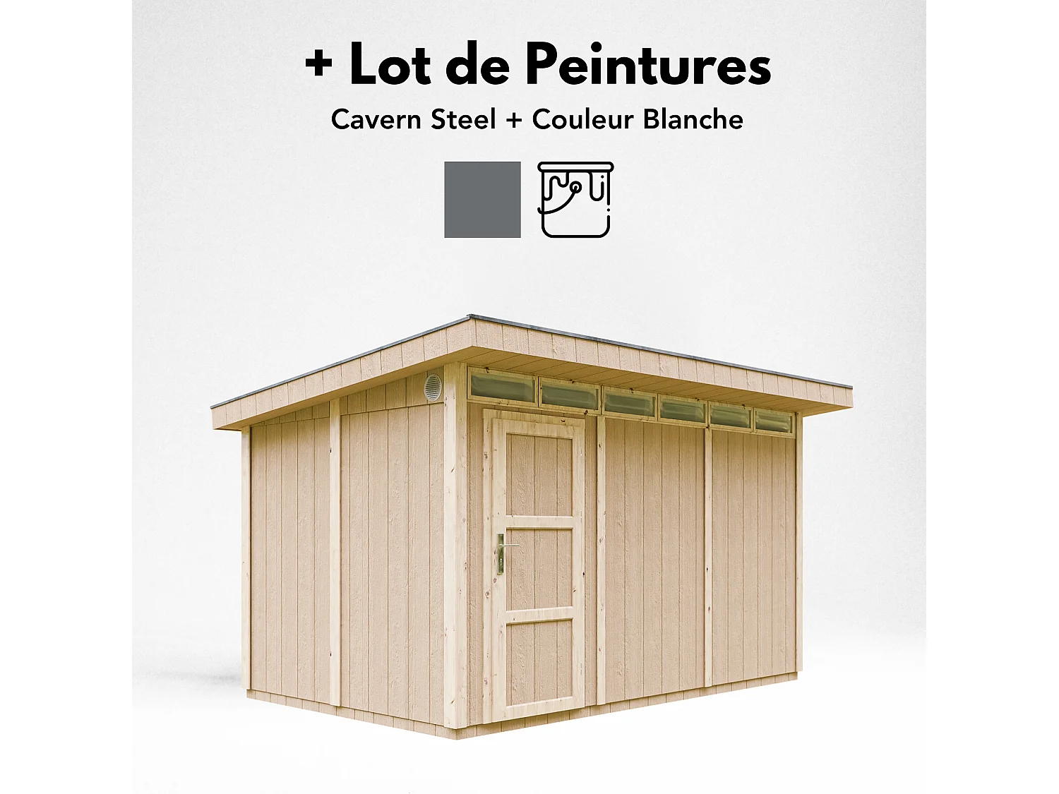 Abri de jardin qualité premium - 9m² / L412xL279xH237 cm - M904-CAVERN STEEL