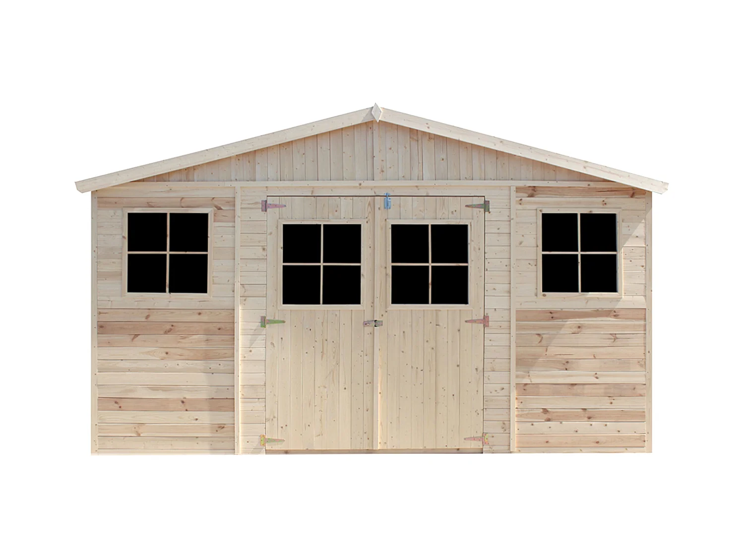 TIMBELA M332+M332G - Tuinhuis van hout voor buiten, geïmpregneerde vloeren- 8 m²