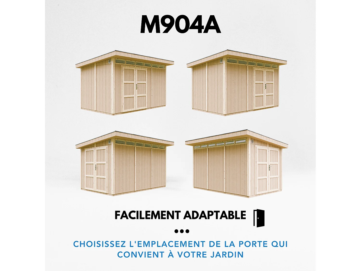 Abri de jardin qualité premium - 9m² / L412xL279xH237 cm - M904A-CAVERN STEEL