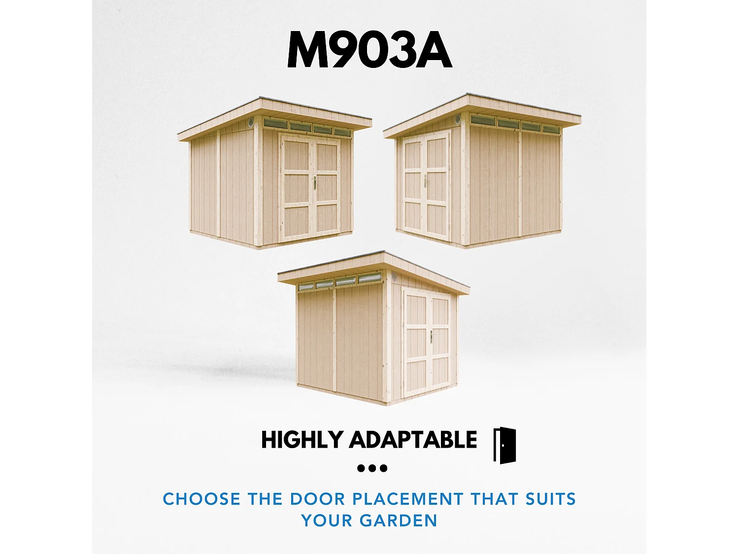 Timbela - Tuinhuis op houtbasis - M903A-TUNDRA GREY - LP SmartSide 6m2 /L294xL279xH237 cm