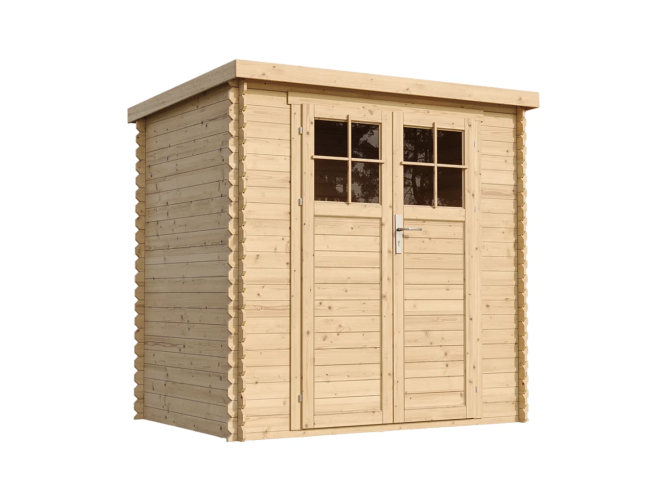 TIMBELA M311F Abri de jardin en bois, - porte verrouillable de haute qualité- l204xL142xH200cm/2.22m2