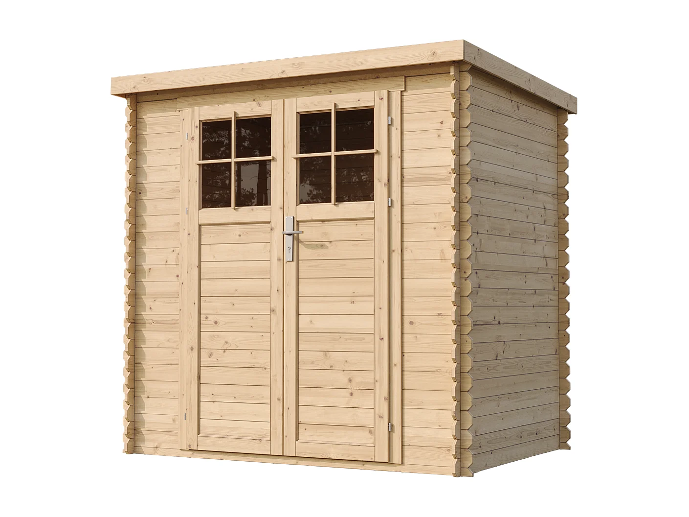 TIMBELA M311F Abri de jardin en bois, - porte verrouillable de haute qualité- l204xL142xH200cm/2.22m2