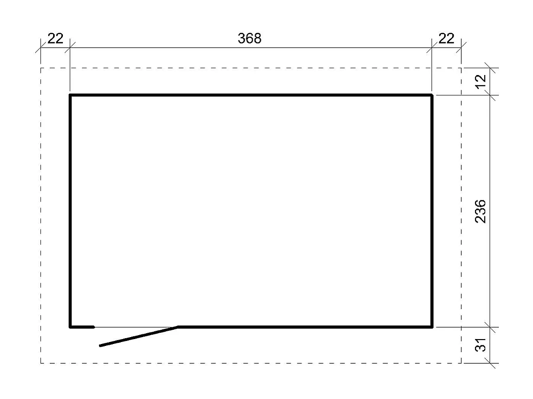 Jakość premium dom panelowy - 368x236 cm - 9m2 - M904A