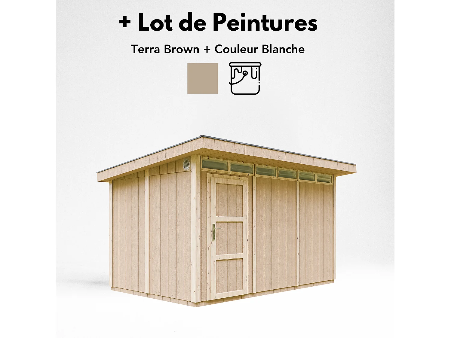 Abri de jardin qualité premium - 9m² / L412xL279xH237 cm - M904-TERRA BROWN