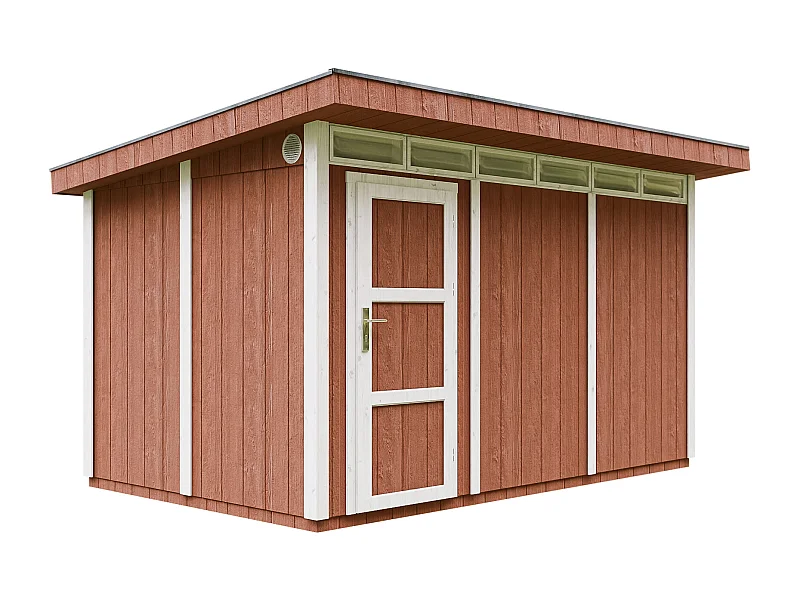 Abri de Jardin Qualité Premium 9m² / L412xL279xH237 cm - Timbela M904-REDWOOD RED