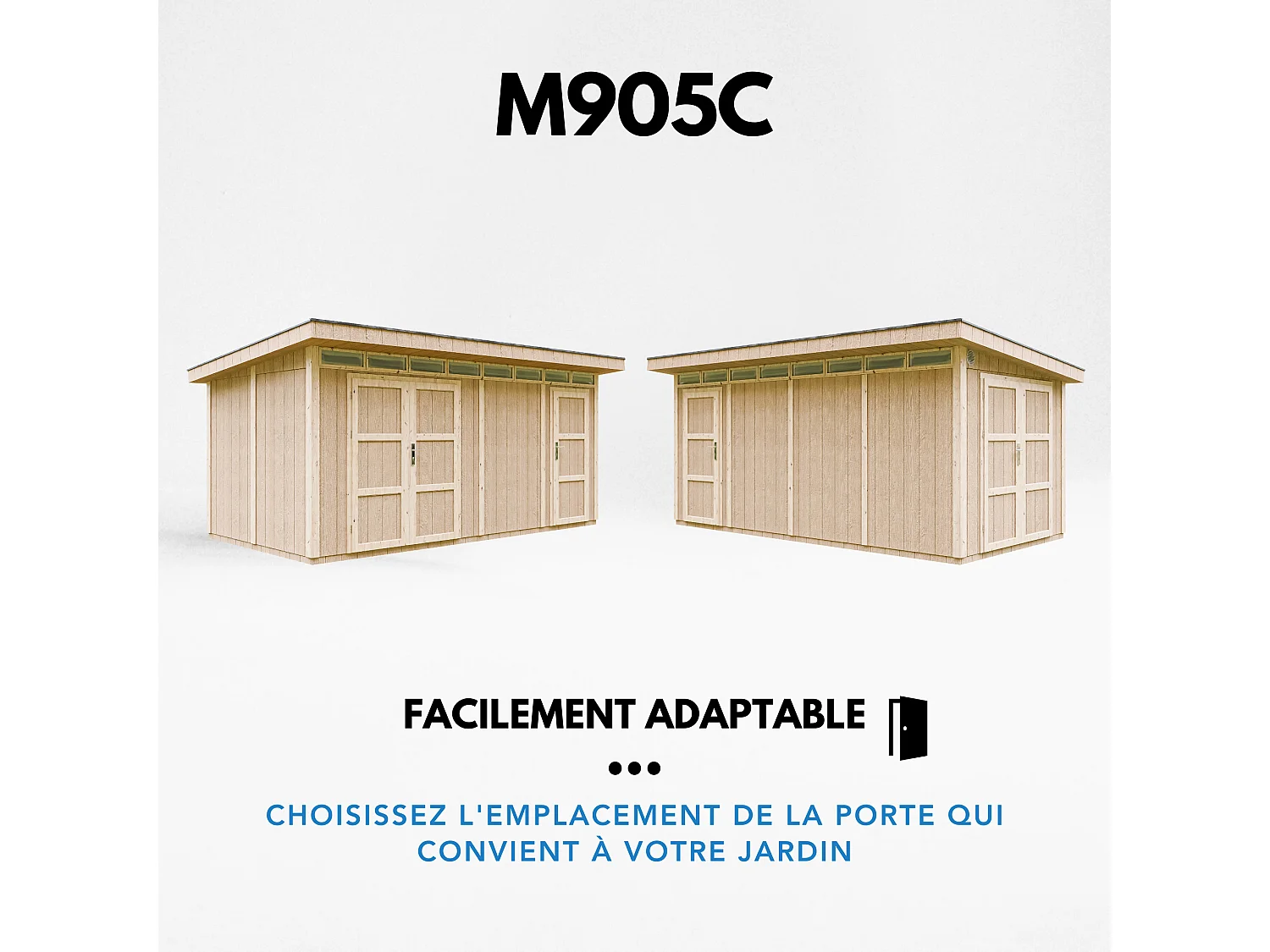 Abri de jardin qualité premium - 8.52+2.95 m² - cabane de jardin exterieur cabane de jardin exterieur - garage moto exterieur - M905C-TERRA BROWN