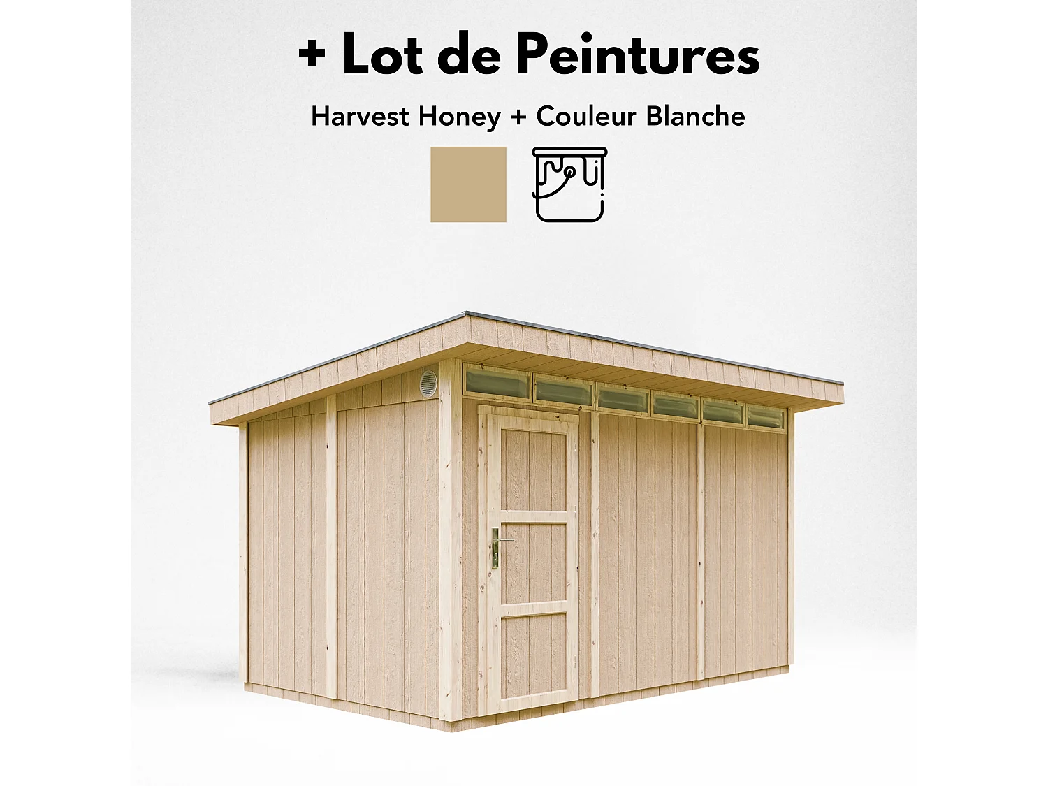 Abri de jardin qualité premium - 9m² / L412xL279xH237 cm - M904-HARVEST HONEY