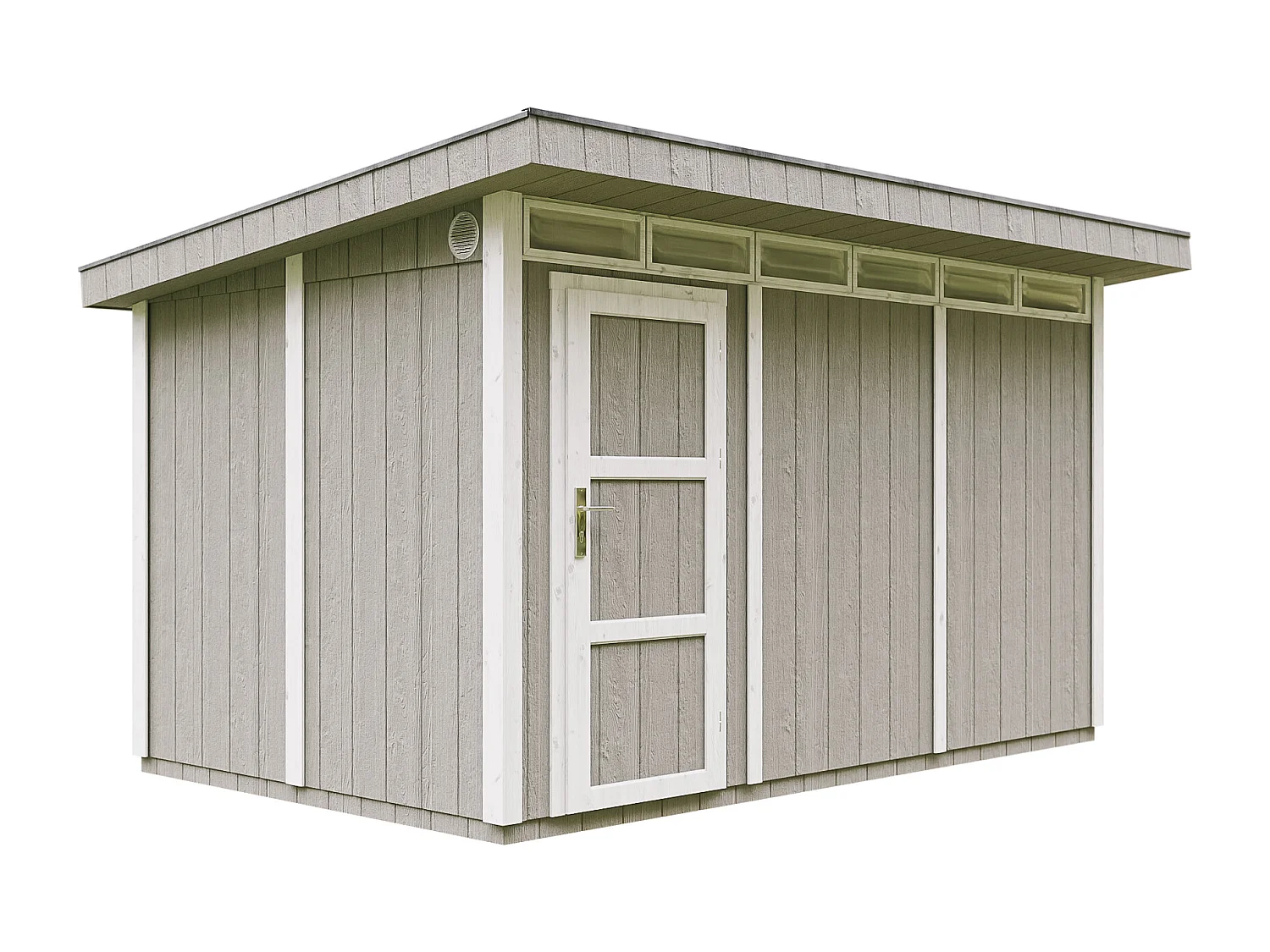 Timbela - Tuinhuis op houtbasis - M904-TUNDRA GREY - LP SmartSide 8,7m2 /412x279xH237 cm