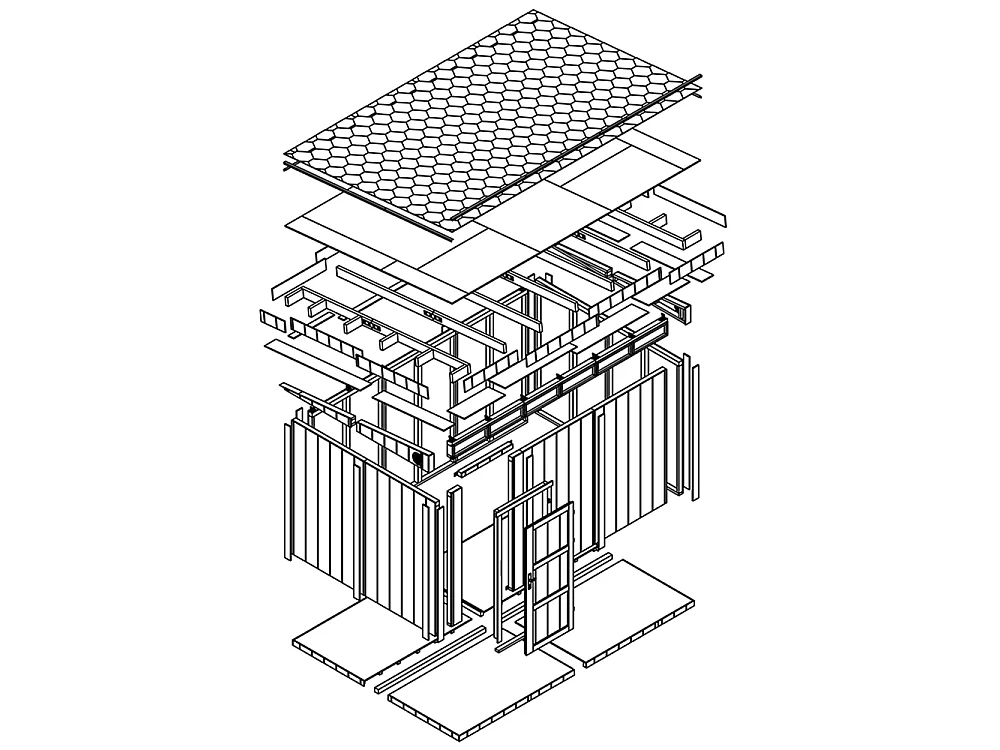 Tuinhuis op houtbasis - LP SmartSide - 8.7 m² / 412x279xH237 cm - M904-TUNDRA GREY