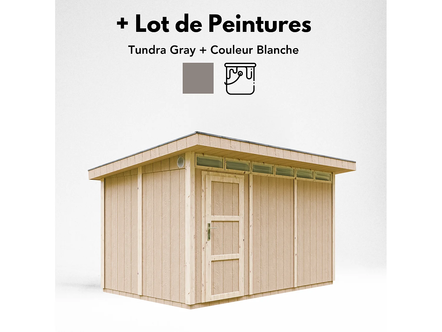 Tuinhuis op houtbasis - LP SmartSide - 8.7 m² / 412x279xH237 cm - M904-TUNDRA GREY