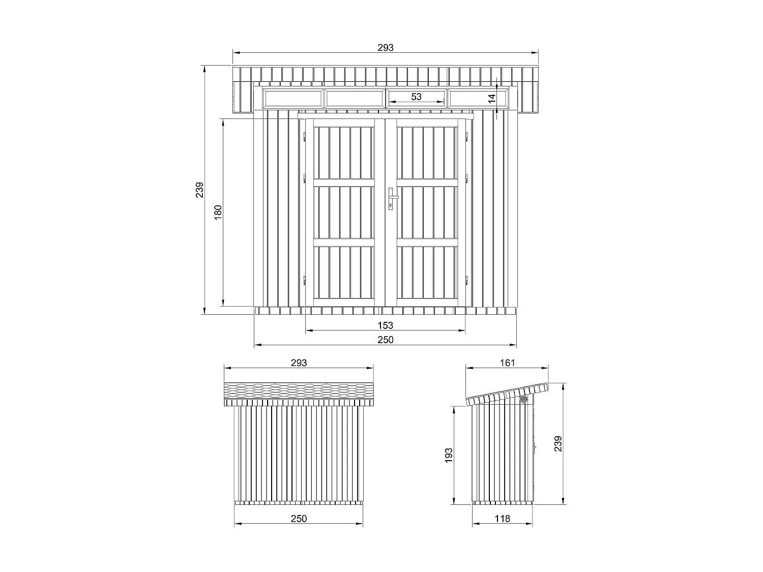 Abri de Jardin Qualité Premium 3m²/L161xL294xH239 cm - Timbela M901A-HARVEST HONEY