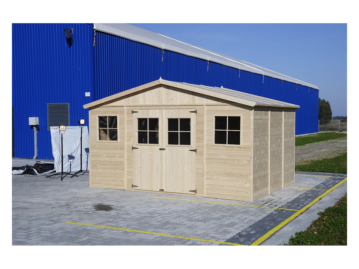 Holz Gartenschuppen -  H246 x 418 x 320 cm/ 12 m² -  TIMBELA M331