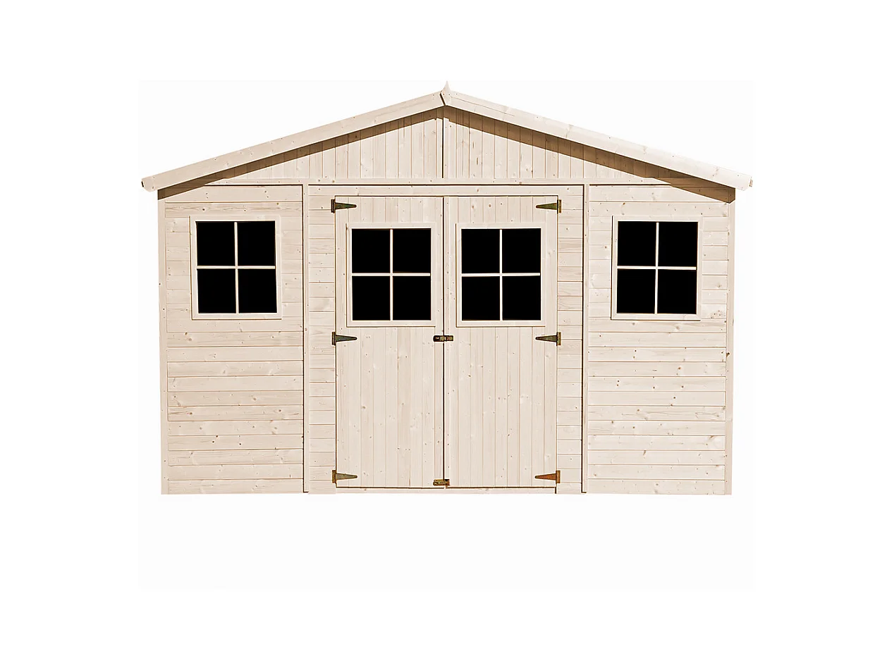 Abri de Jardin en bois - H246x418x320 cm/12 m² - Timbela M331