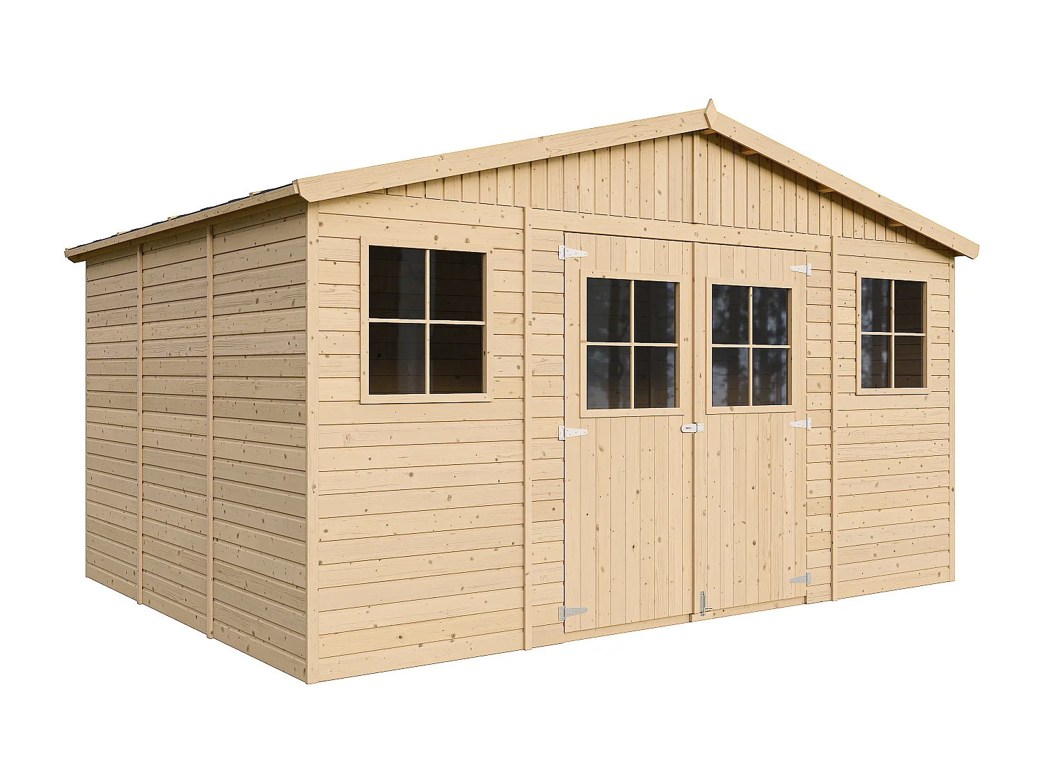 Houten tuinschuurtje zonder vloer - 12 m² / 418x320xH246 cm - M331