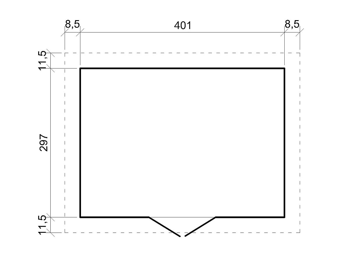 Casa da giardino in legno - 12 m²- M331