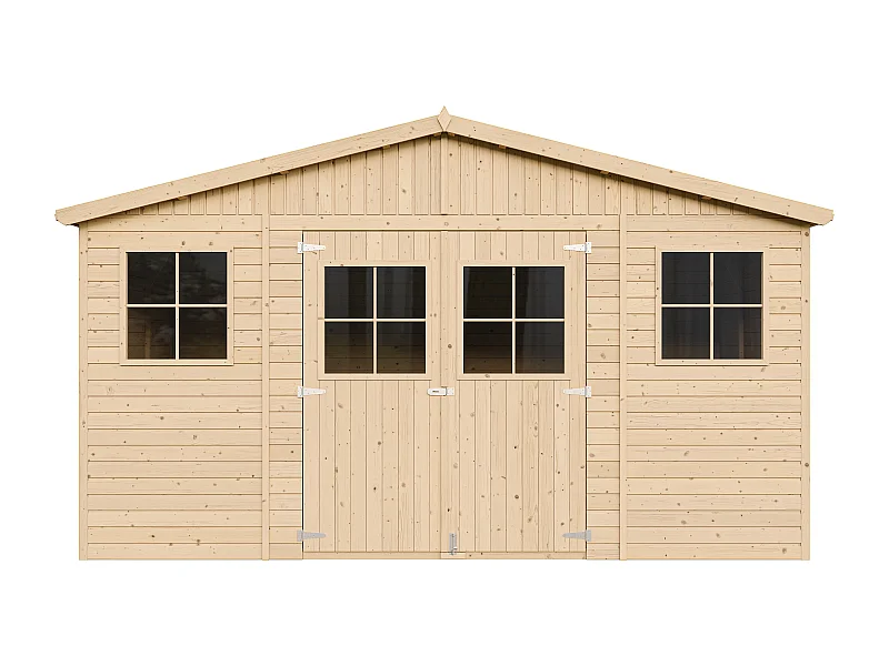 Holz Gartenschuppen -  H246 x 418 x 320 cm/ 12 m² -  TIMBELA M331