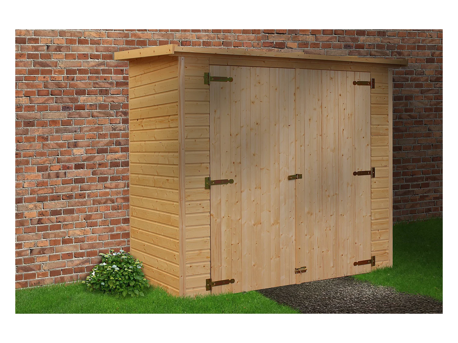 Caseta de madera TIMBELA M348 - 123 x 223 cm / 2,1 m²