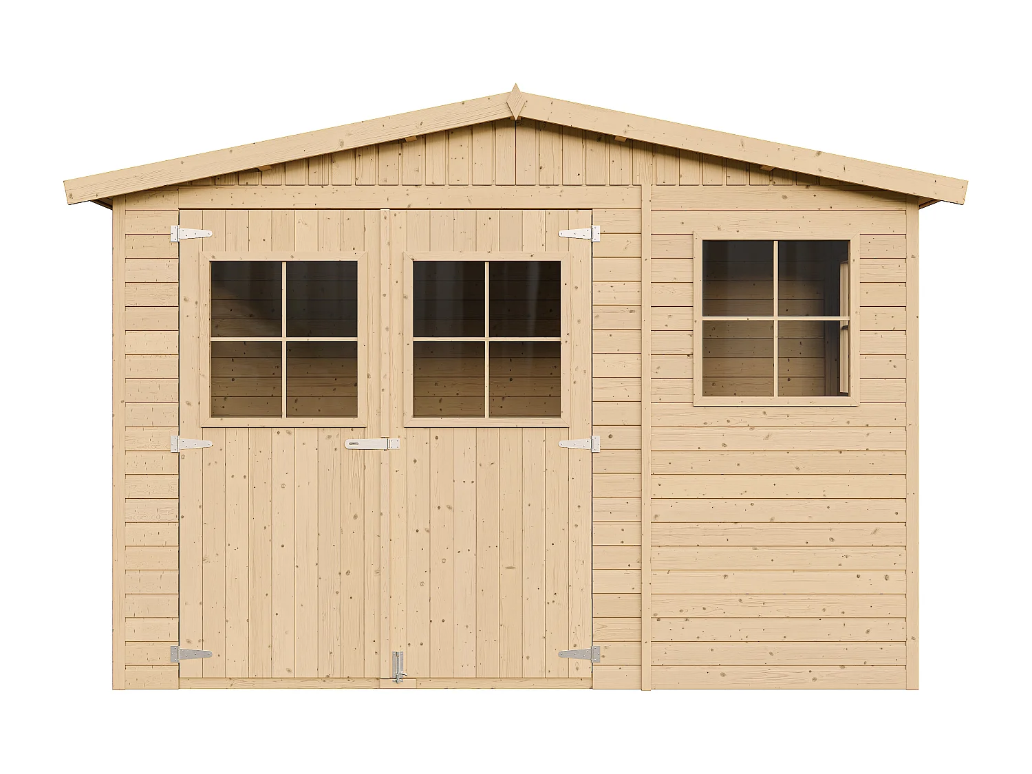 Abri de jardin en bois avec les planchers imprégné - 6m2 - M334+M334G