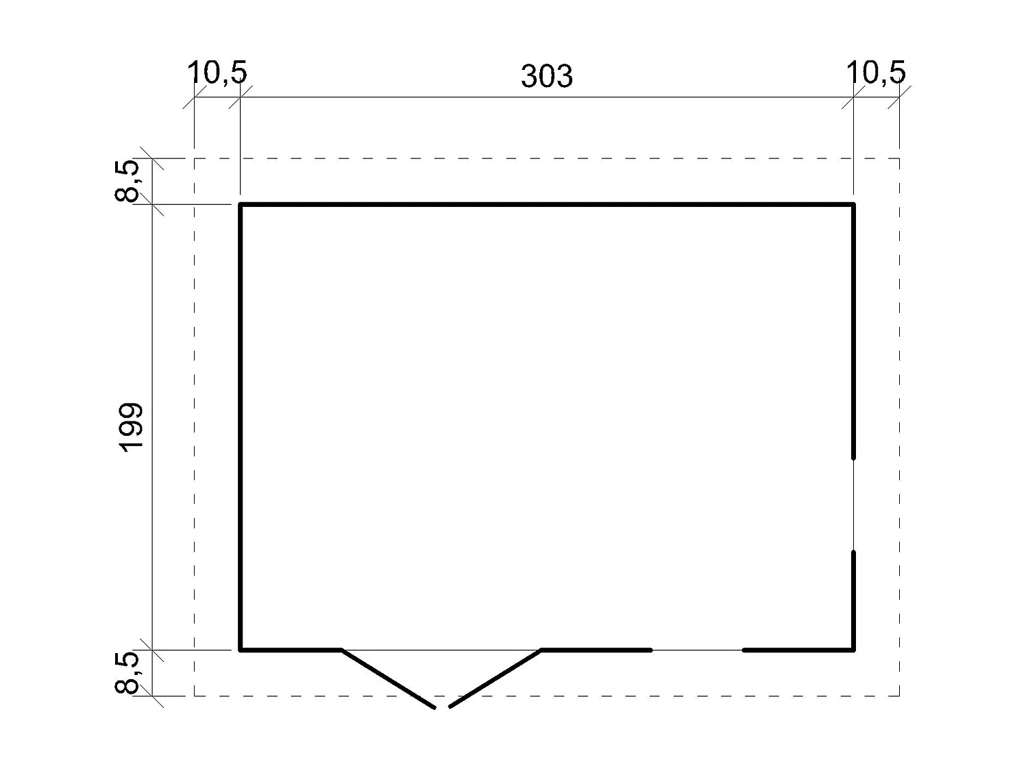 Casa da giardino in legno - 6 m² - M334+M334G