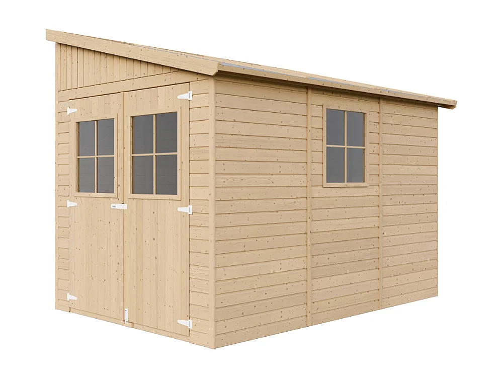 Houten tuinschuurtje met geimpregneerde vloer - 6.09 m² - M339A+M339G