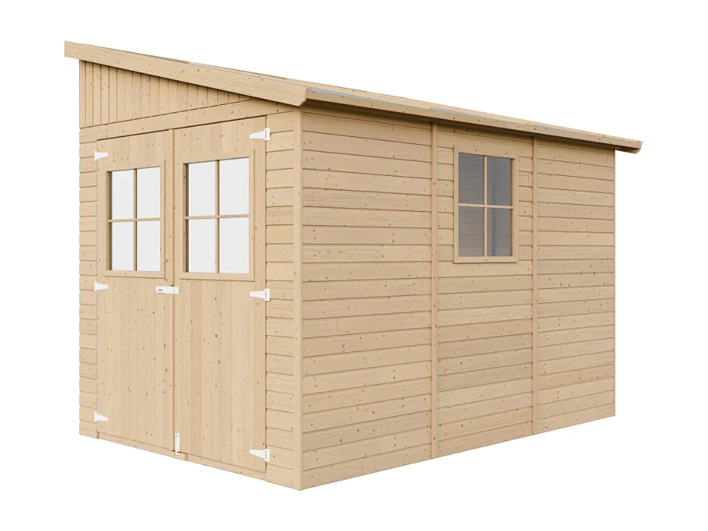 Casa da giardino in legno (senza parete laterale) - 6 m² - M339