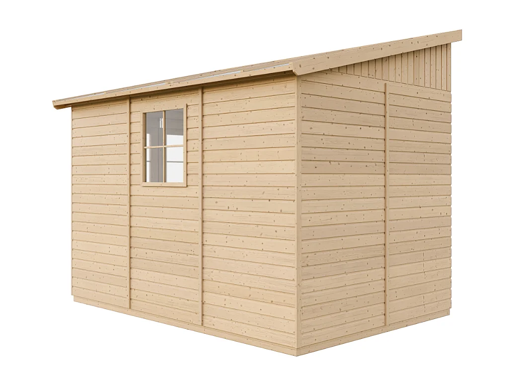 Cobertizo de madera sin pared lateral - 6 m² - M339