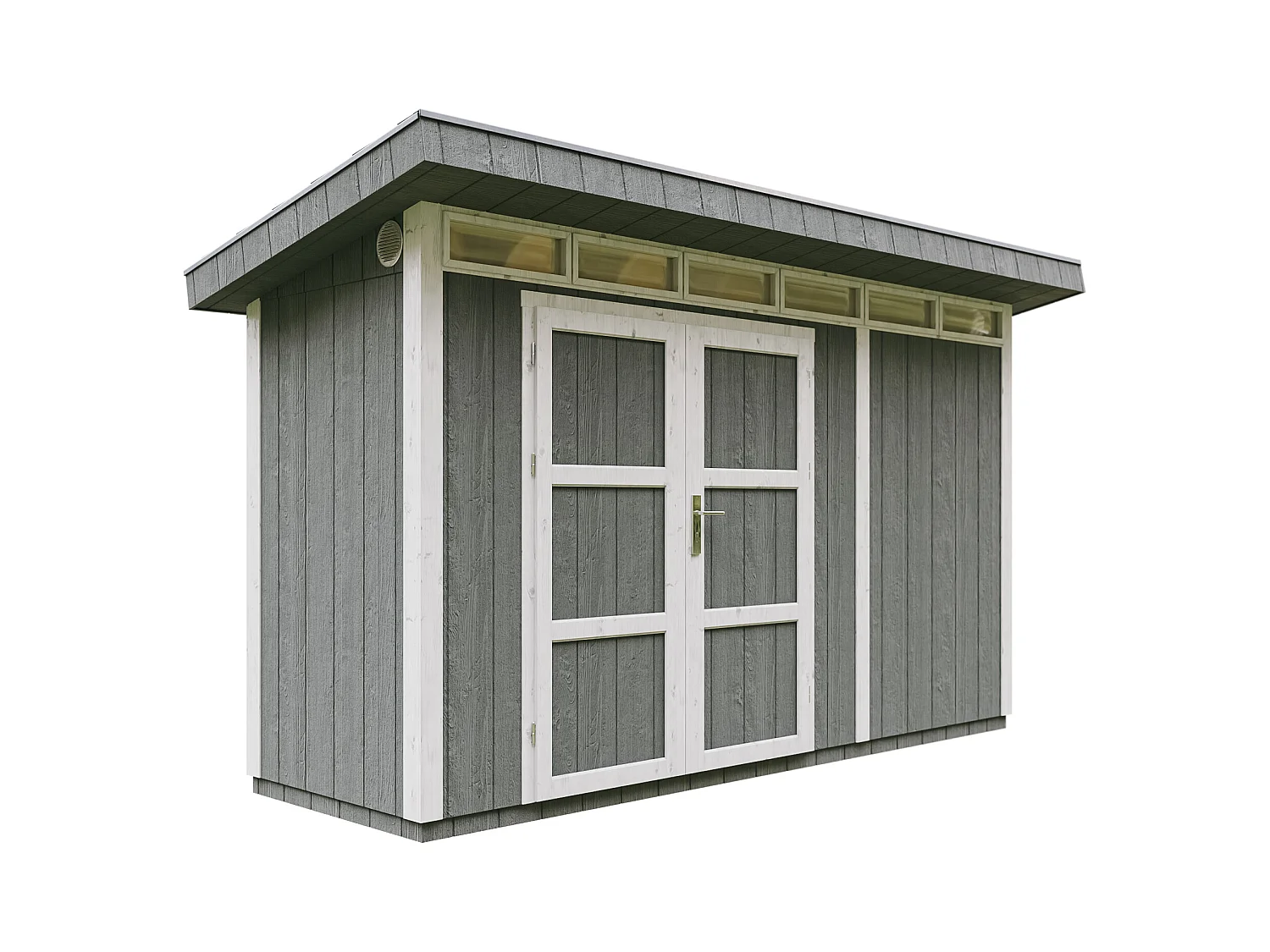 Abri de Jardin Qualité Premium 4m² /L161xL412xH239 cm - Timbela M902A-CAVERN STEEL