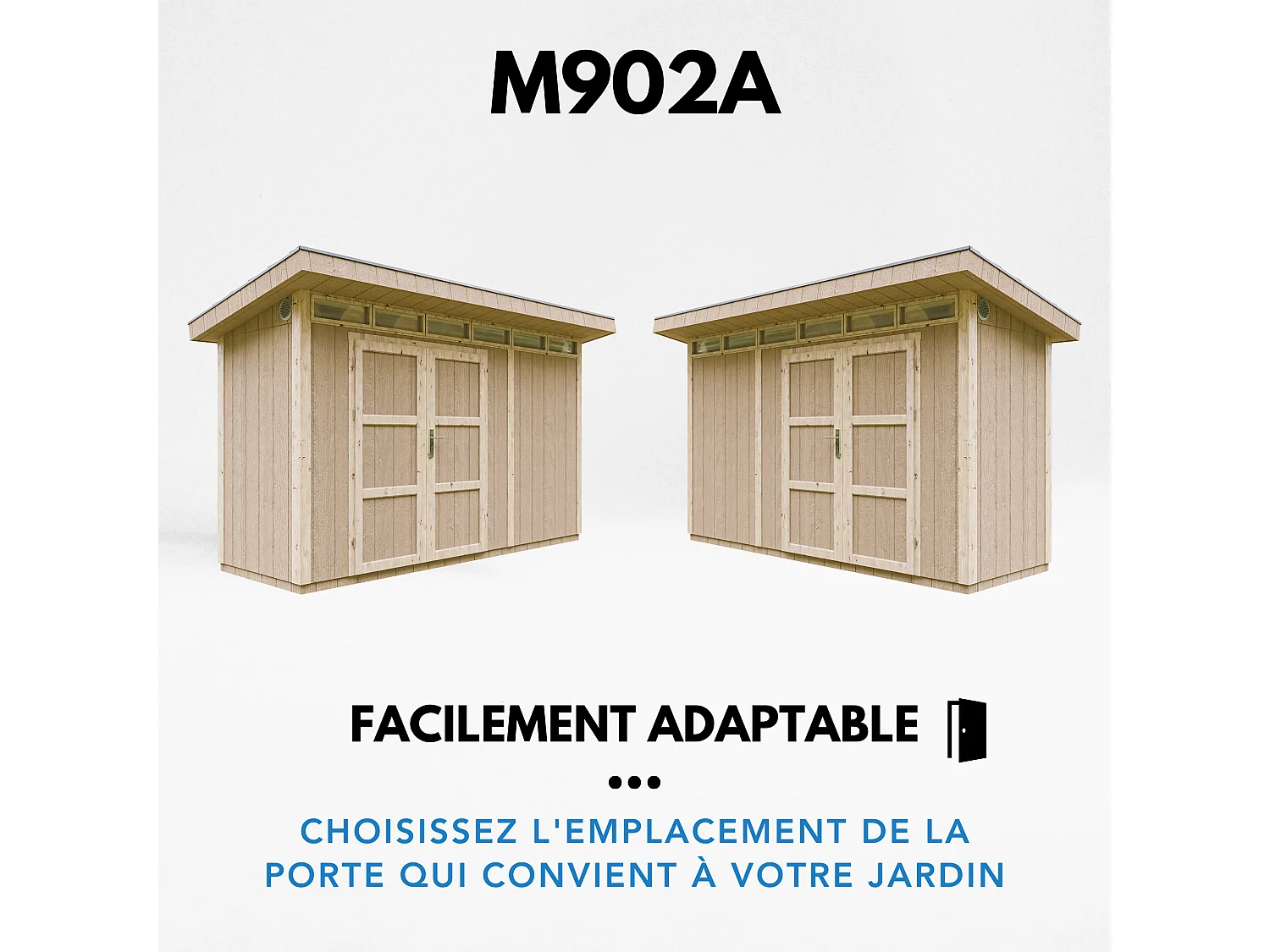 Abri de jardin qualité premium - 4m² /L161xL412xH239 cm - M902A-CAVERN STEEL