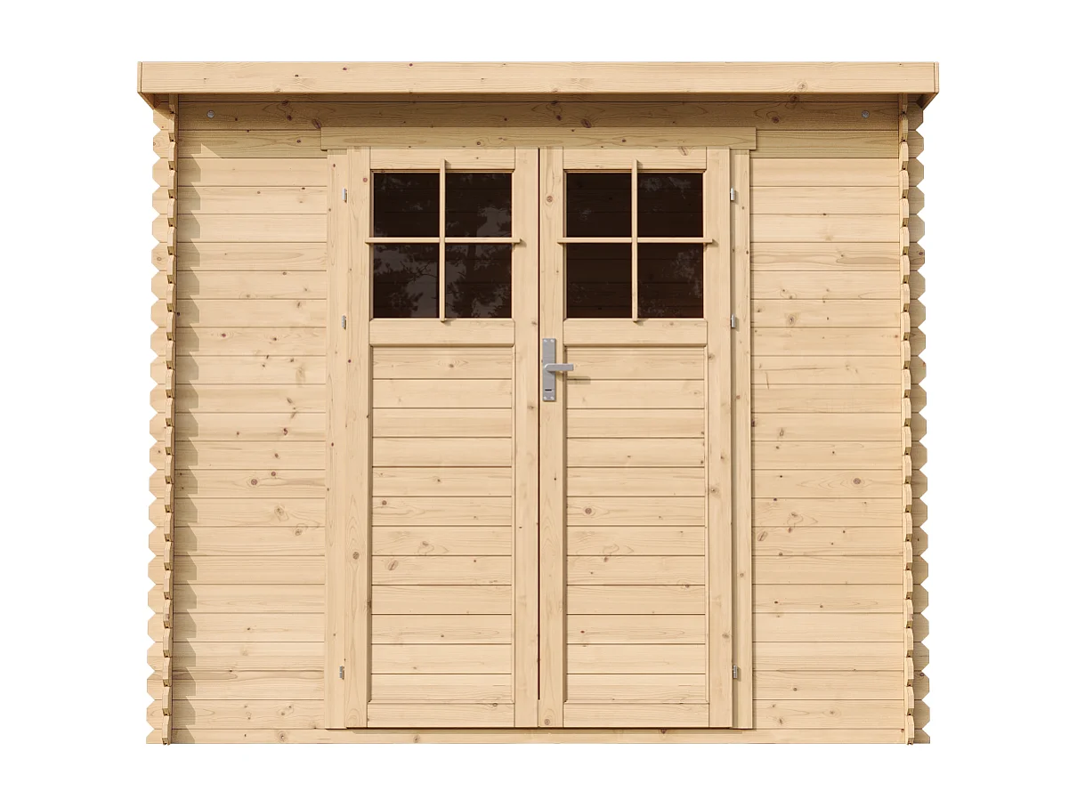 Abri de jardin en bois avec sol traité - porte verrouillable de haute qualité- 2.63 m2 - M310F+M310G
