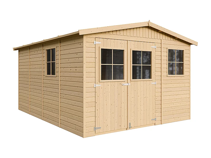 Houten tuinschuurtje zonder vloer - 11 m² / 324x416xH226 cm - M336