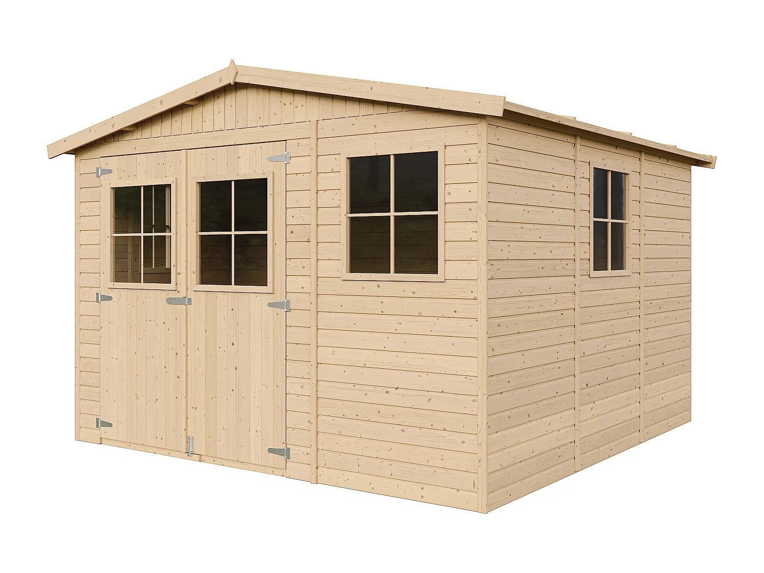 Houten tuinschuurtje zonder vloer - 9 m² / 324x316xH226 cm - M335