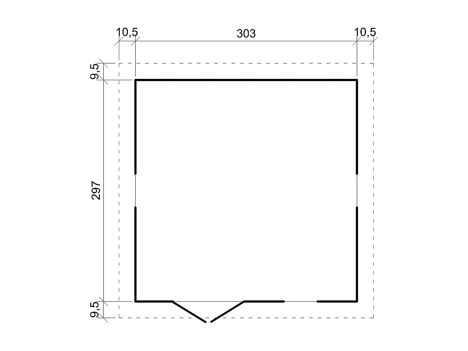 Casa da giardino in legno - 9 m² - M335
