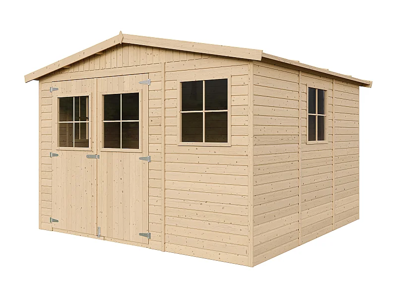 Holz gartenschuppen - H226x316x324 cm / 9 m² - M335