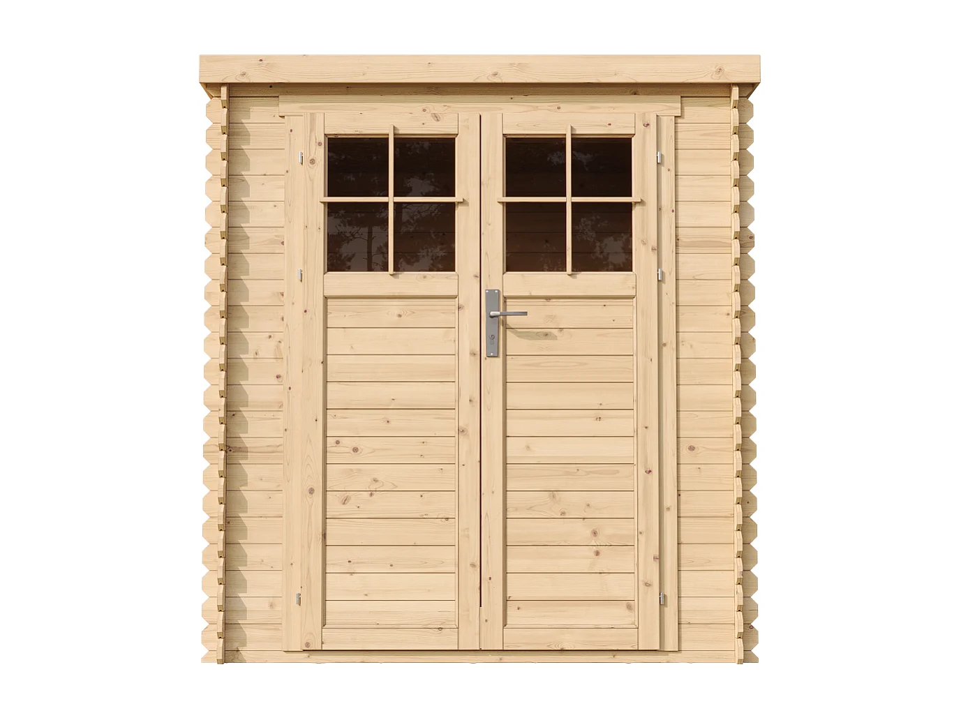 Galpão de madeira 3,53 m² - H200 x 204 x 204 cm  - M309F+M309G