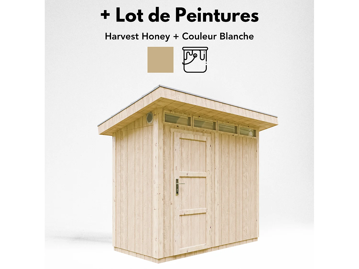 Gartenhaus premium qualität mit boden und bitumenfliesen - 3m² / B161xL294xH239 cm - M901-HARVEST HONEY