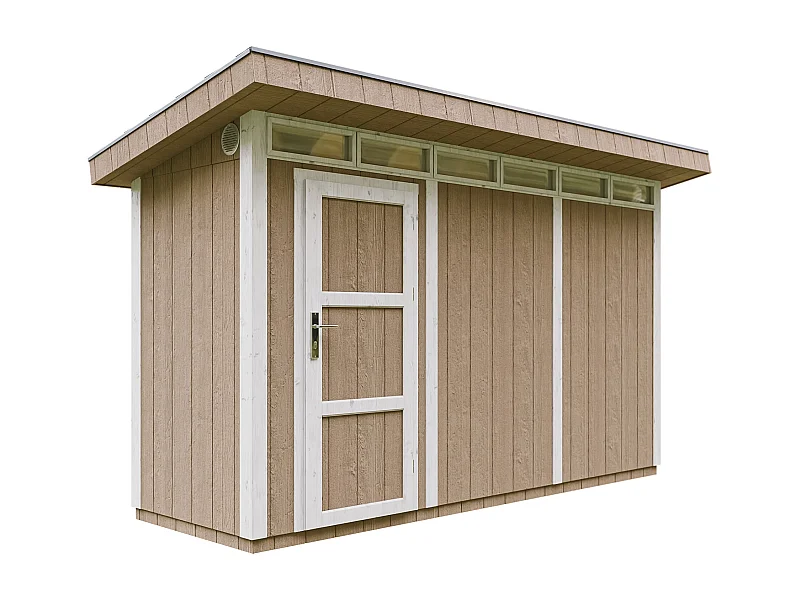 Abri de Jardin Qualité Premium 4m² /L161xL412xH239 cm - Timbela M902-TERRA BROWN