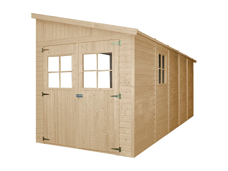 Cobertizo de madera SIN PARED LATERAL– 9.91m2 - TIMBELA M341