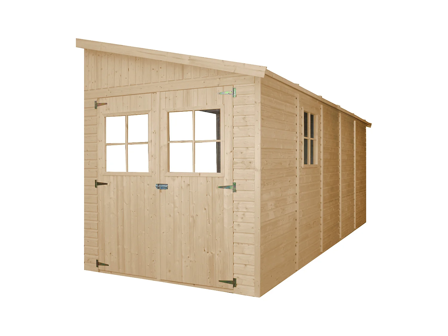 TIMBELA M341 Abri de Jardin en Bois (sans paroi latérale)- 10 m2