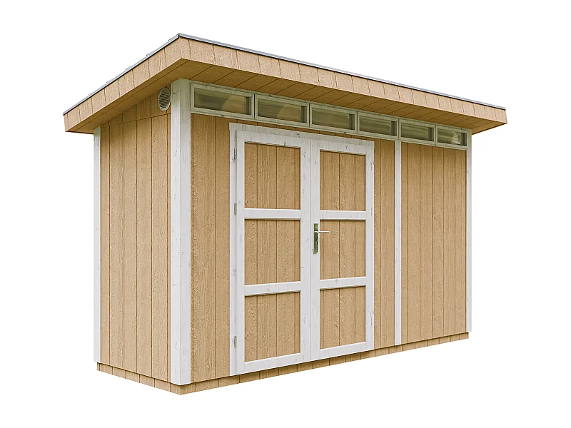 Abri de Jardin Qualité Premium 4m²  /L161xL412xH239 cm - Timbela M902A-HARVEST HONEY