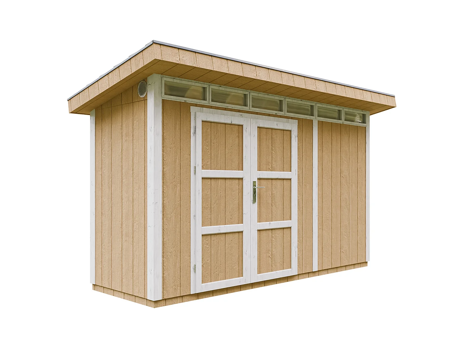 Abri de Jardin Qualité Premium 4m²  /L161xL412xH239 cm - Timbela M902A-HARVEST HONEY